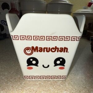 MAD Engine Maruchan White and Red Ceramic Art Piece